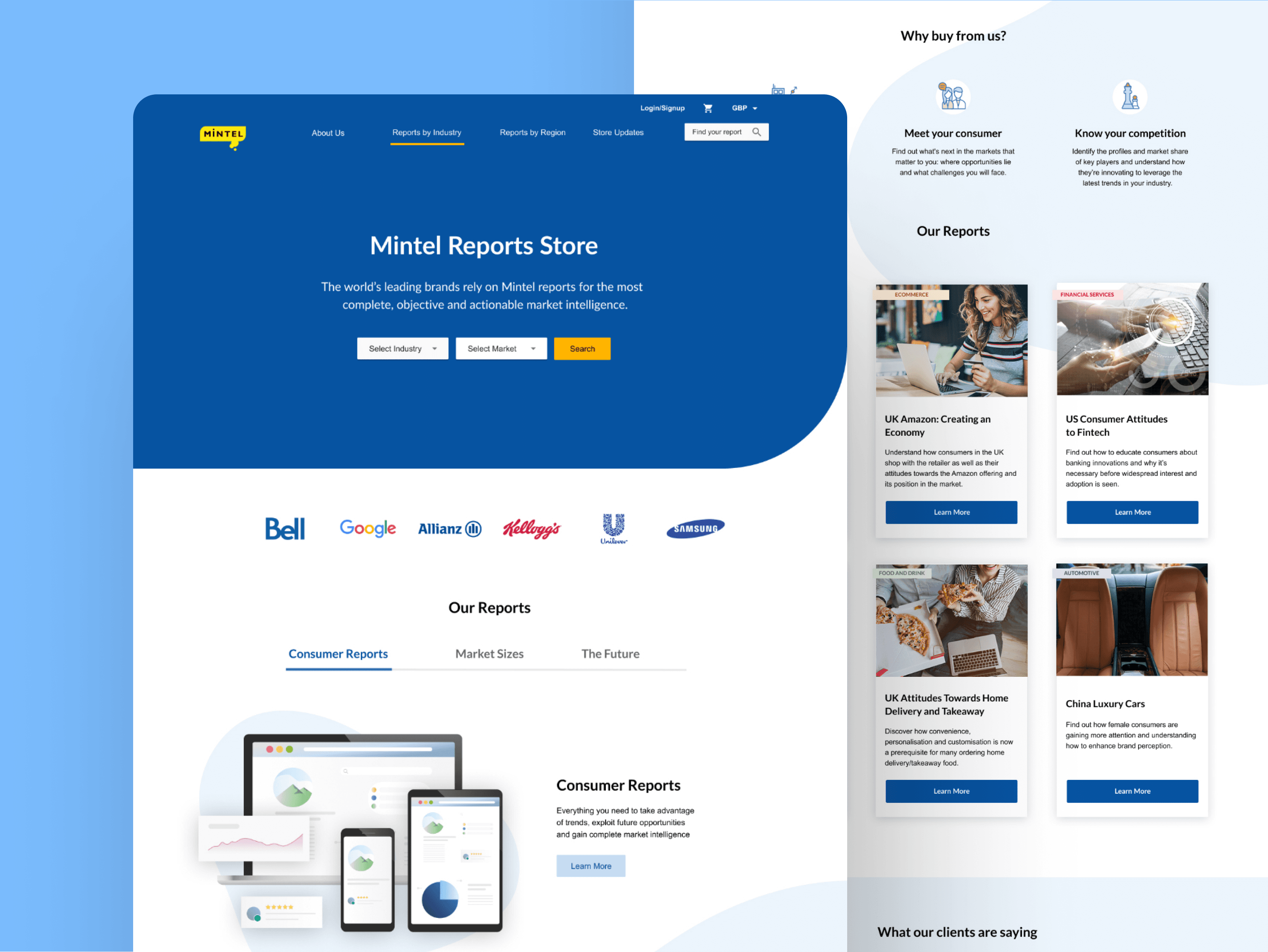 Mintel Store redesign